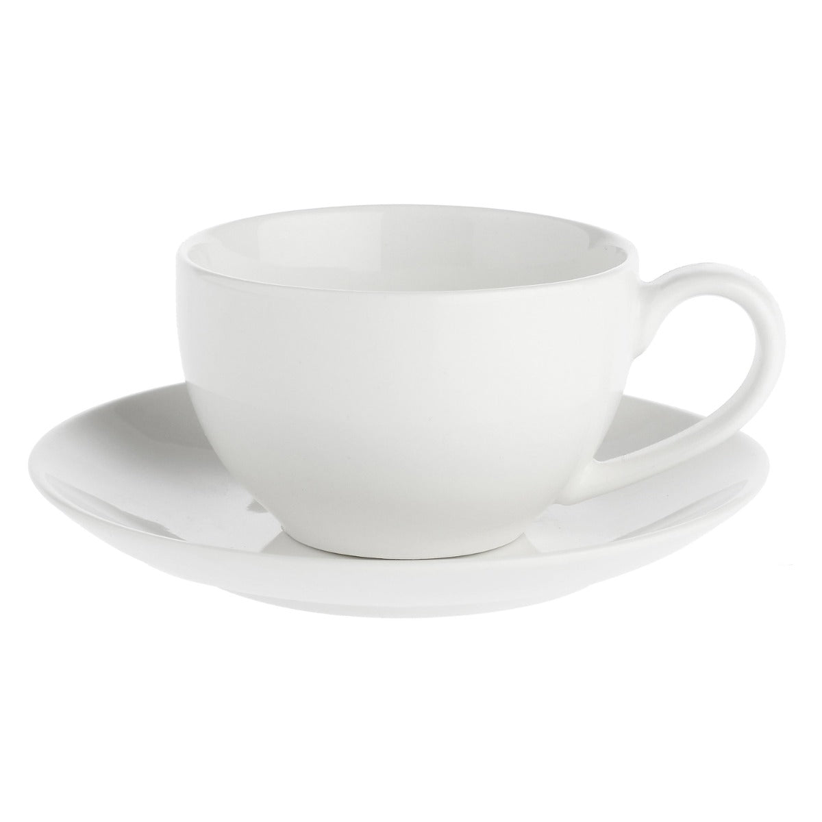 LA PORCELLANA BIANCA Essenziale Tea Cup with Saucer Set 6 Pieces 220ml White