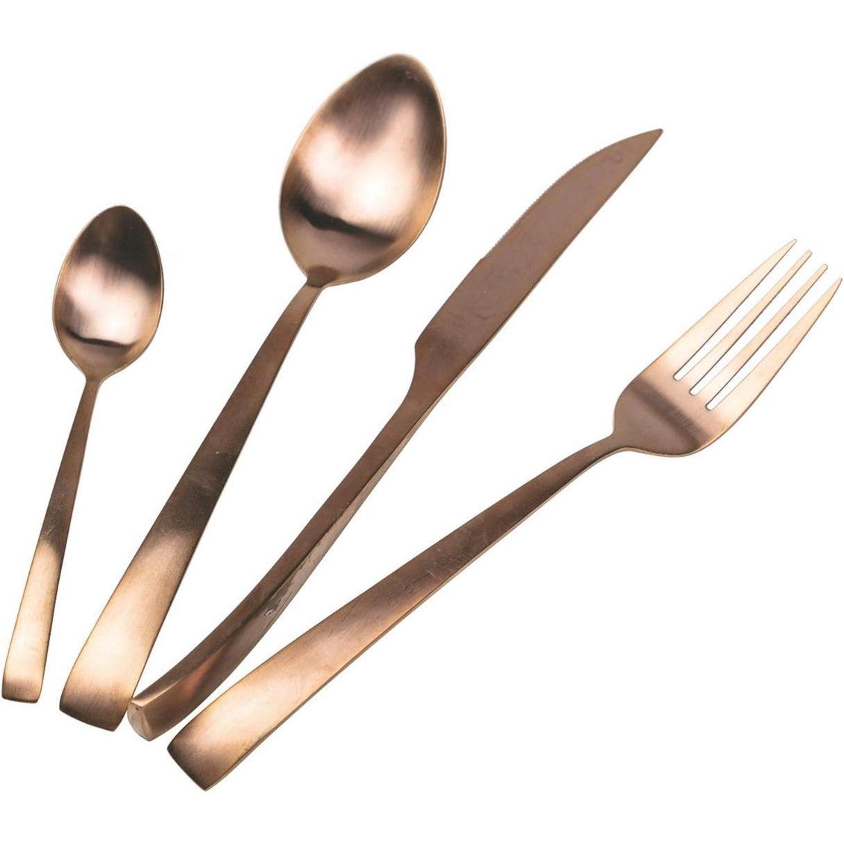 VILLA D'ESTE HOME TIVOLI Park Avenue Set 24 Pezzi Servizio Tavola Posate Rame Copper Opaco Acciaio