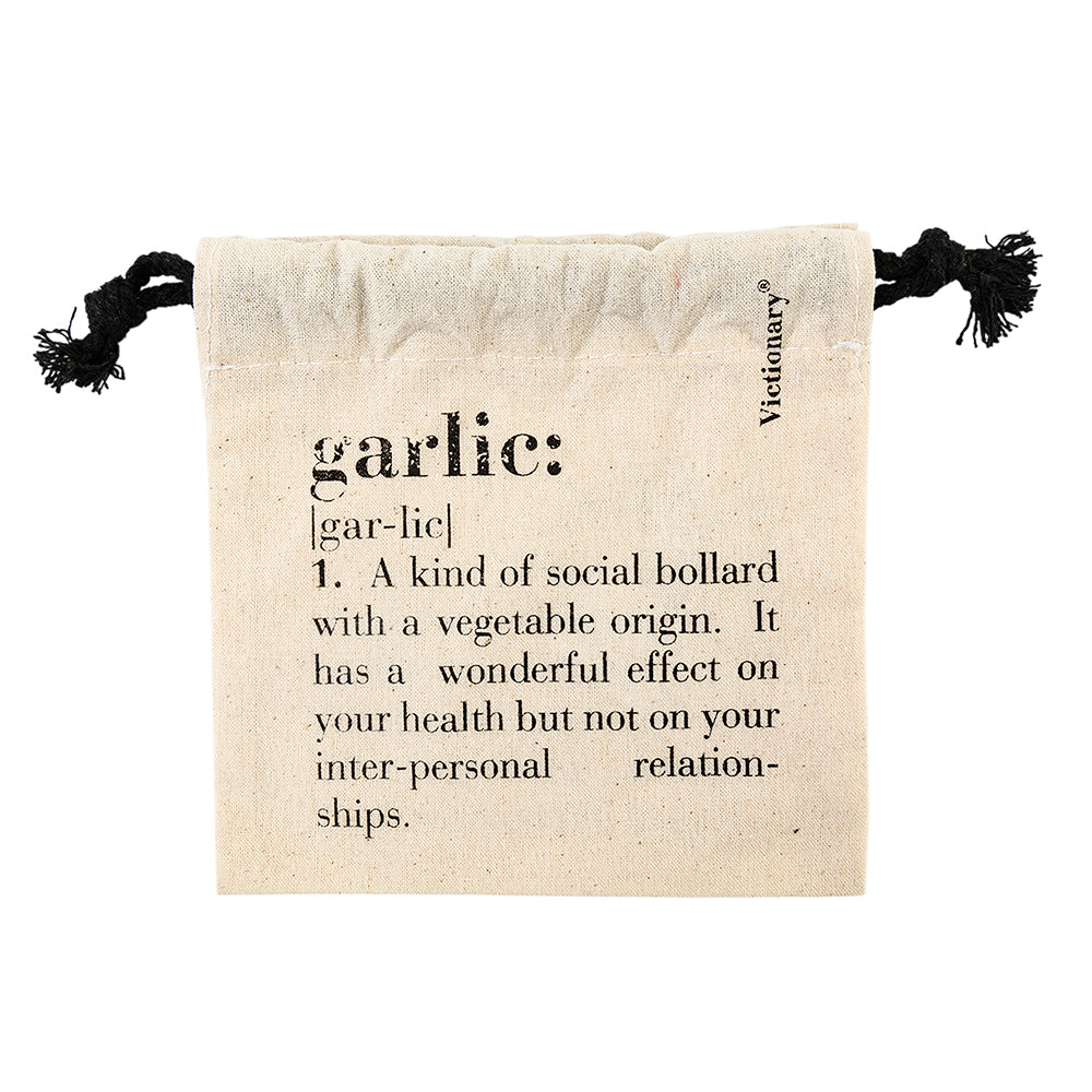 VILLA D'ESTE HOME TIVOLI Sacchetto Aglio Garlic 15x15cm in Cotone