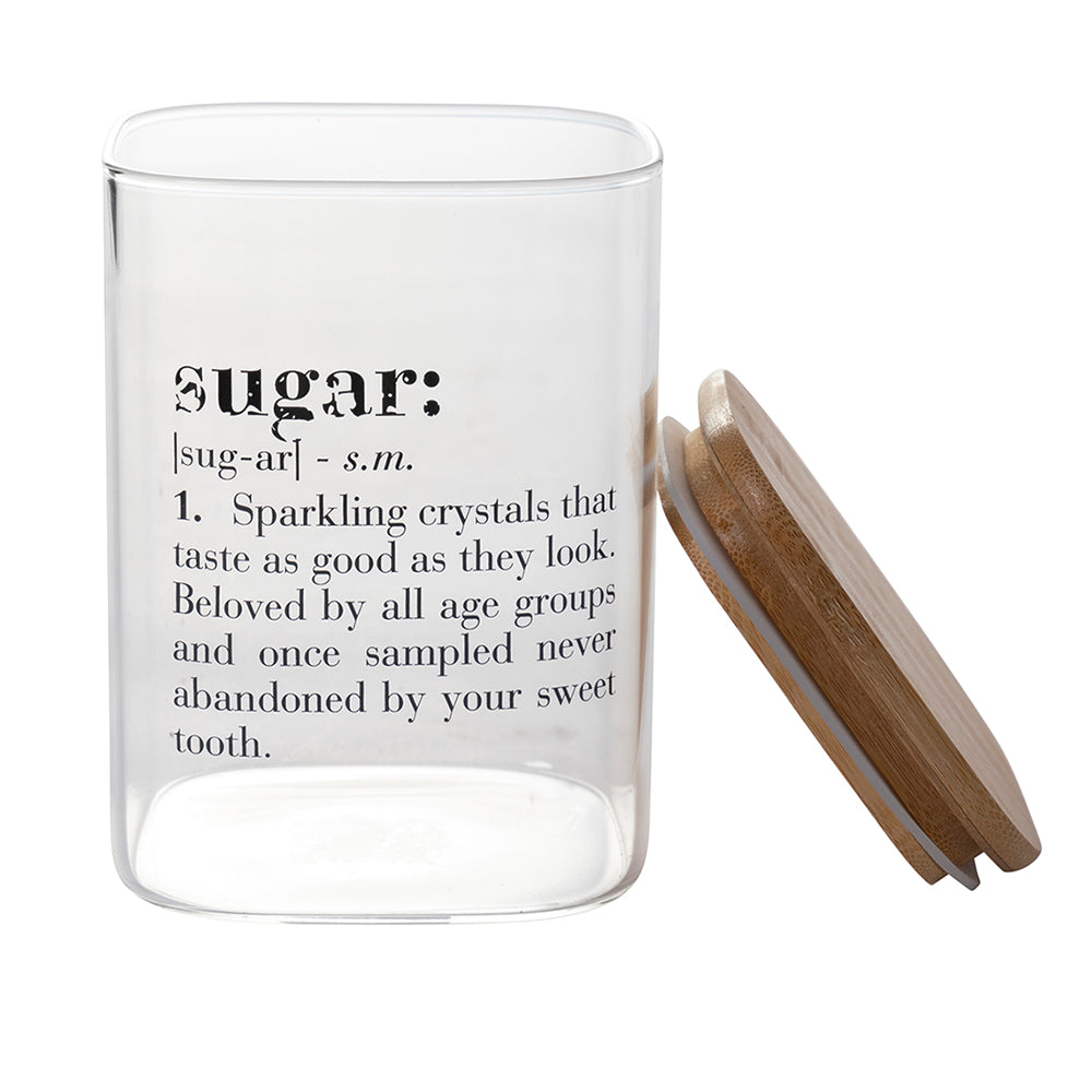 VILLA D'ESTE HOME TIVOLI Victionary Barattolo Contenitore Zucchero Sugar 1L Vetro Coperchio in Bamboo