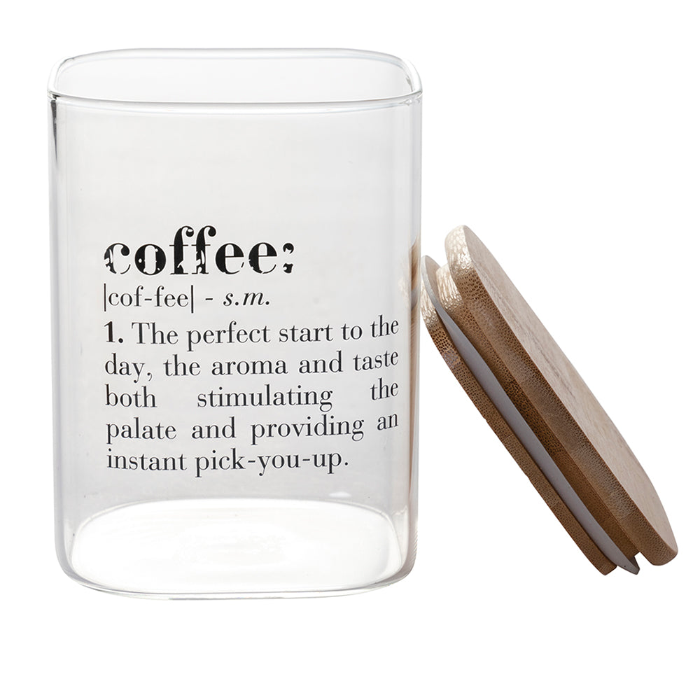 VILLA D'ESTE HOME TIVOLI Victionary Barattolo Contenitore Caffè Coffee 1L Vetro Coperchio in Bamboo