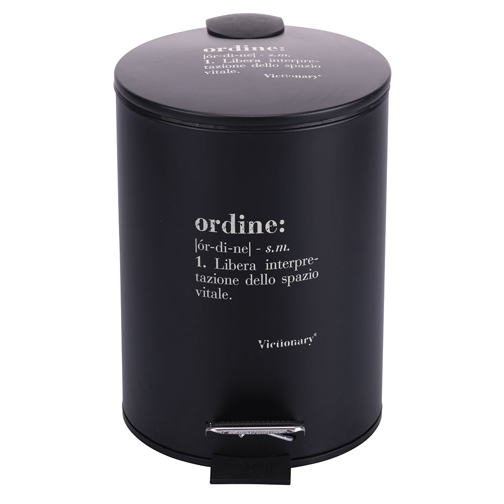 VILLA D'ESTE HOME TIVOLI Victionary Toilette Pattumiera 3L Plastica Nero