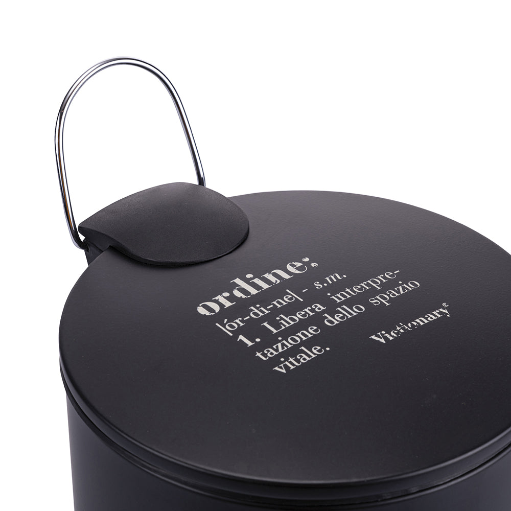 VILLA D'ESTE HOME TIVOLI Victionary Toilette Pattumiera 3L Plastica Nero