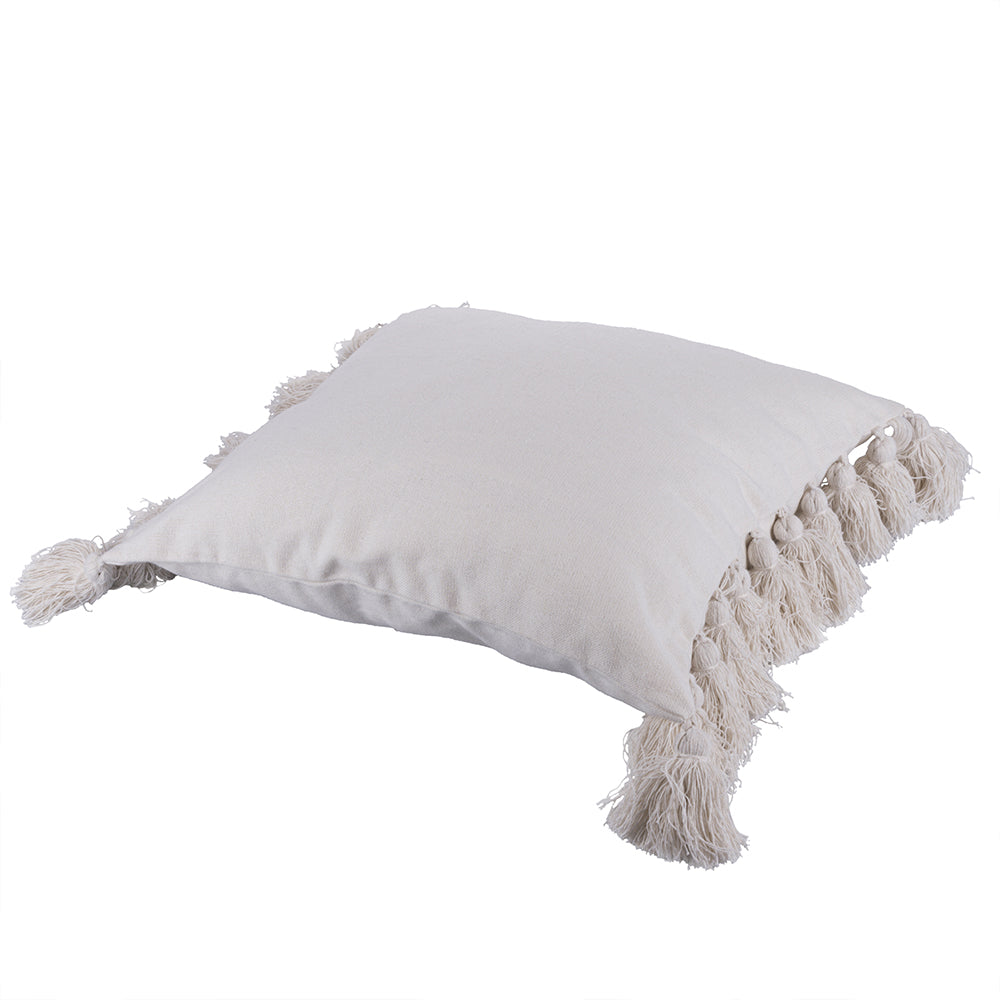 VILLA D'ESTE HOME TIVOLI Cuscino con Nappine Bianco 45x45cm Cotone 100%