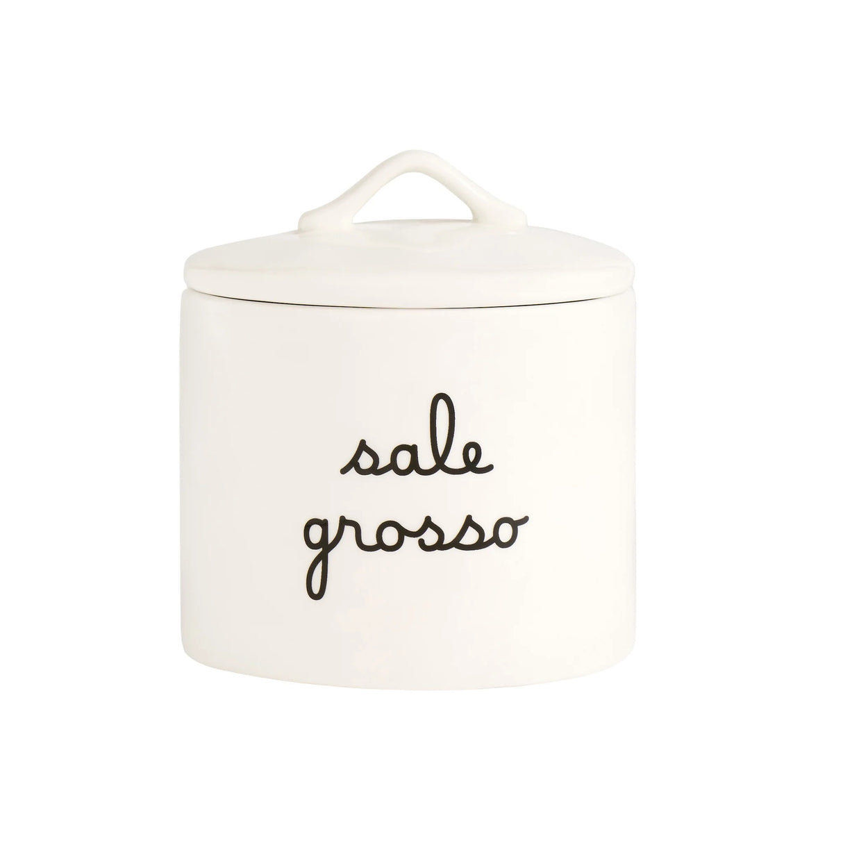 SIMPLE DAY Coarse Salt Container Jar 13x12cm Stoneware