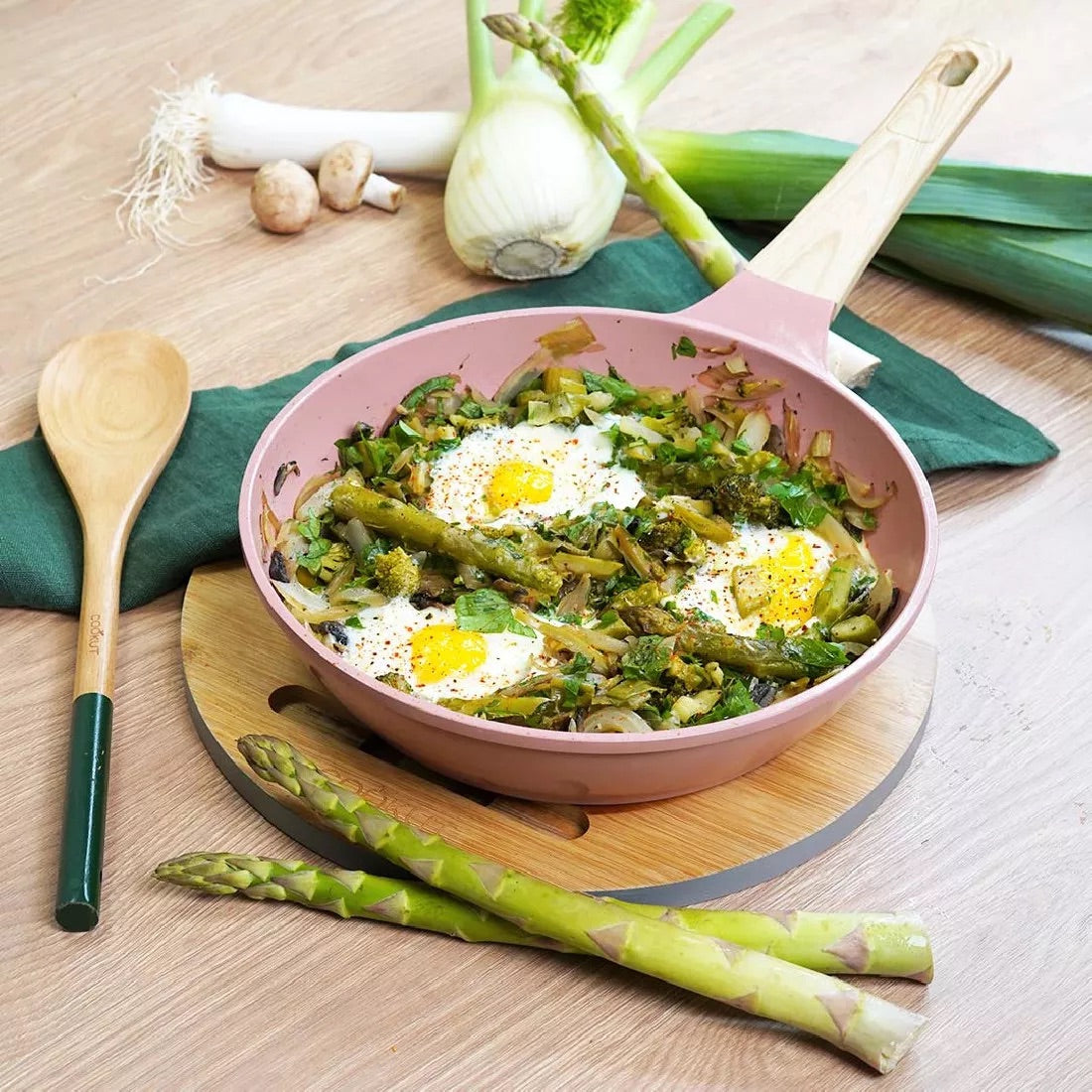 COOKUT L'Incredibile Padella Antiaderente 24cm Mirtillo Metallo