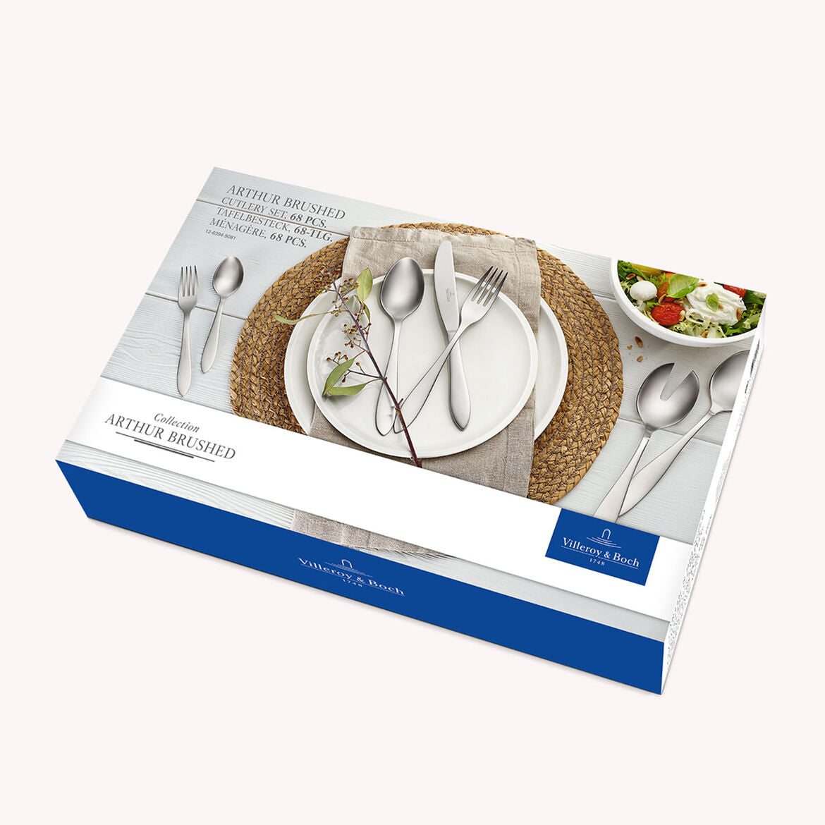 VILLEROY & BOCH Arthur Spazzolato Servizio Tavola Posate Set 68 Pezzi Acciaio Inox
