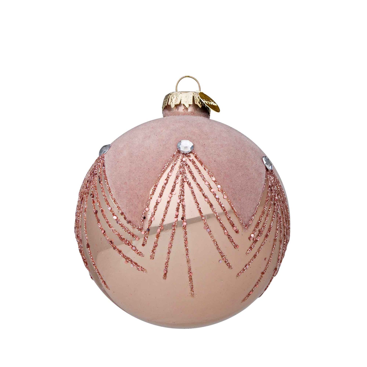 BIZZOTTO Addobbo Sfera Pallina Palla Albero Natale Glaring Vetro 8cm Rosa