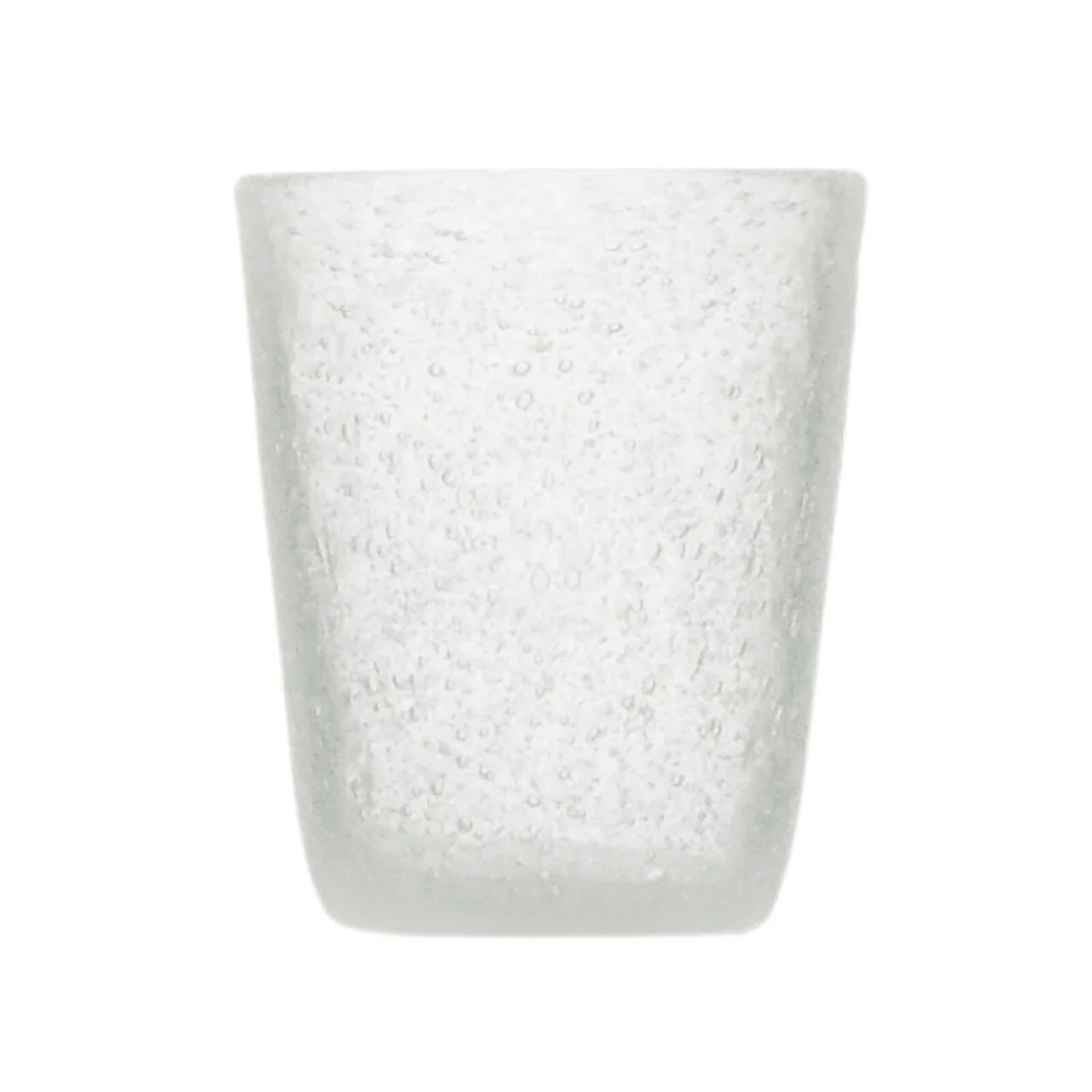 MEMENTO Bicchieri Acqua Monocolore Bianco Trasparente Set 6 Pezzi 250ml Pasta di Vetro