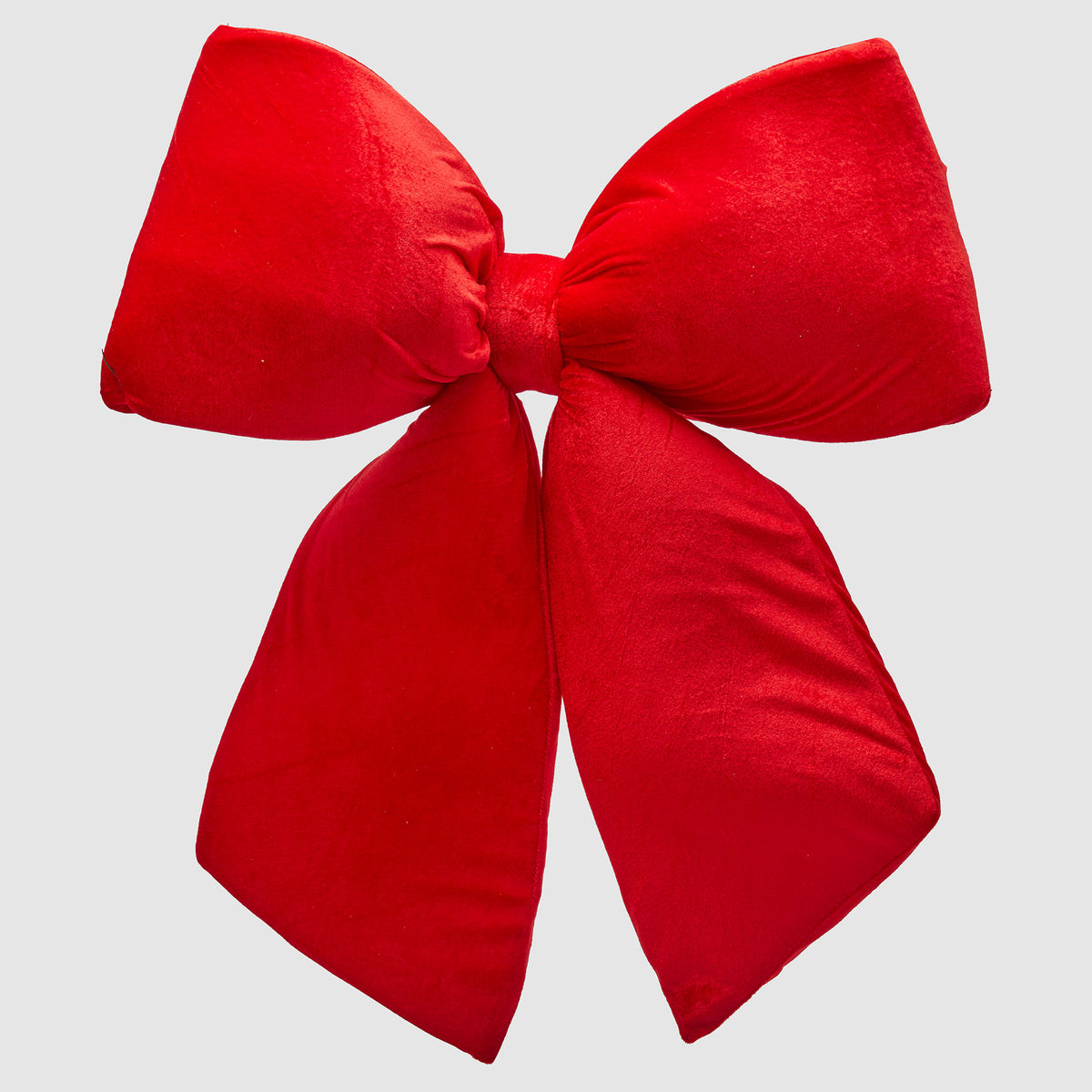 EDG Enzo De Gasperi Addobbo Fiocco Grande Imbottito in Velluto Rosso 63x60cm Decorazione Natalizia