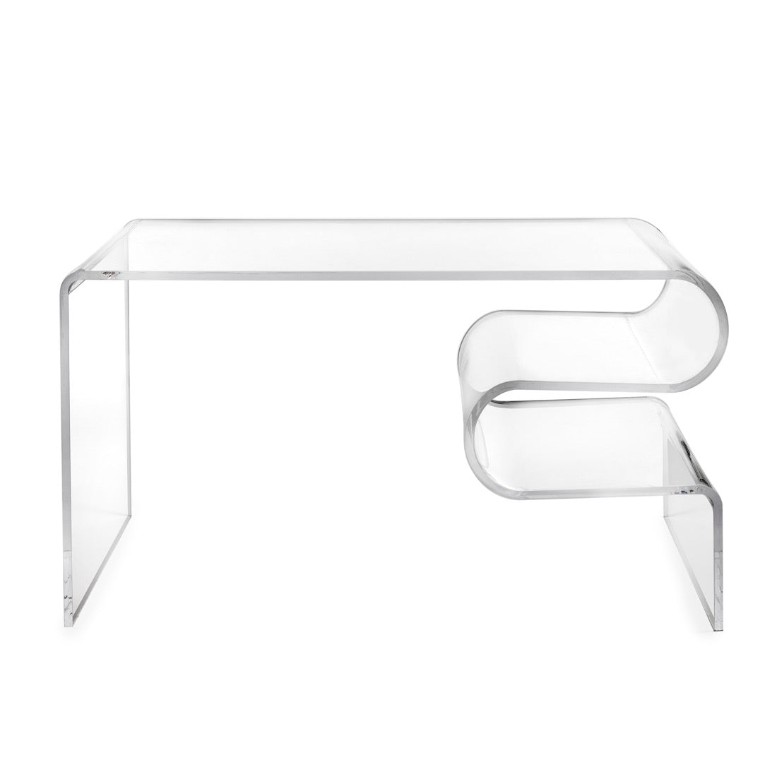 iPLEX Curvy Table Living Room Coffee Table in Plexiglass Made in Italy 40x76x42cm Transparent