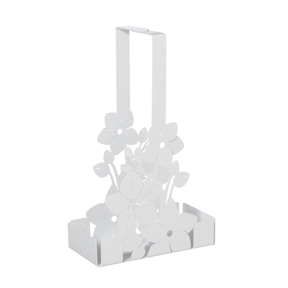 ARTI & MESTIERI Porta Bicchieri Floreale di Design Fior di Loto Bianco Marmo