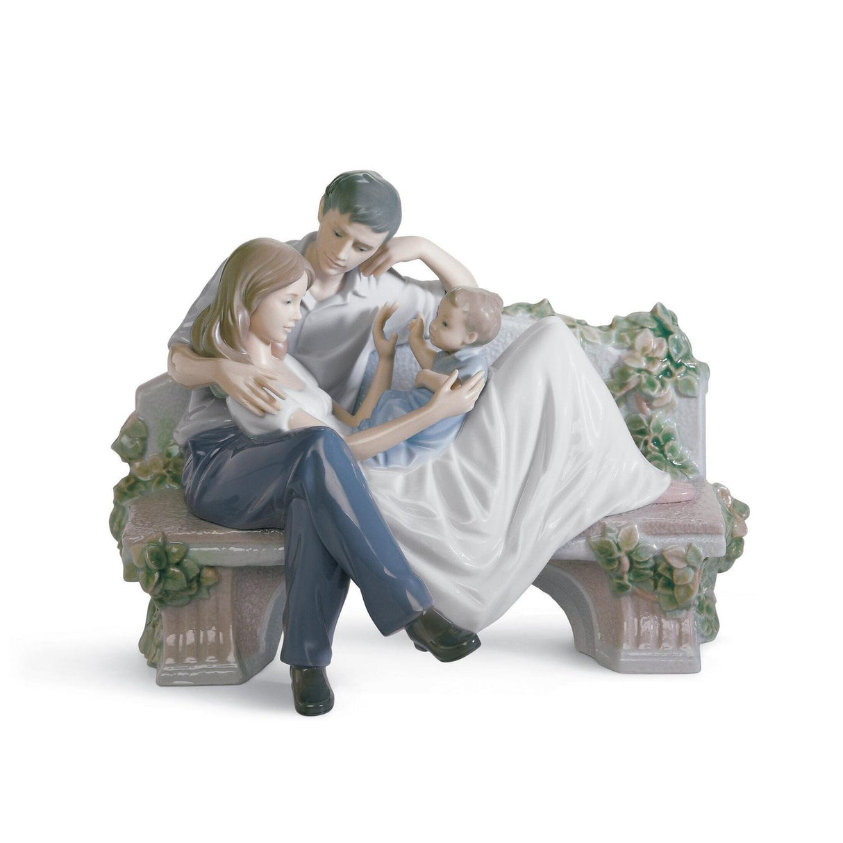 LLADRO' Figurina Coppia Insieme e Felici 19x23cm Porcellana