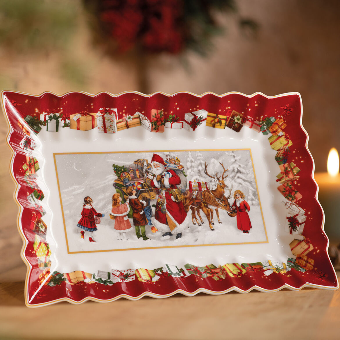 VILLEROY & BOCH Toy's Fantasy Piatto Torta 35cm Babbo Natale Tavola Natalizia