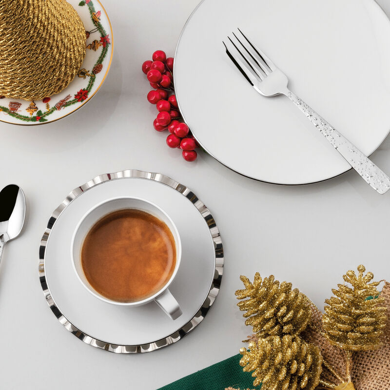 SAMBONET Cometa Tavola Posate 6 Cucchiaini Caffè Natale Acciaio Inox