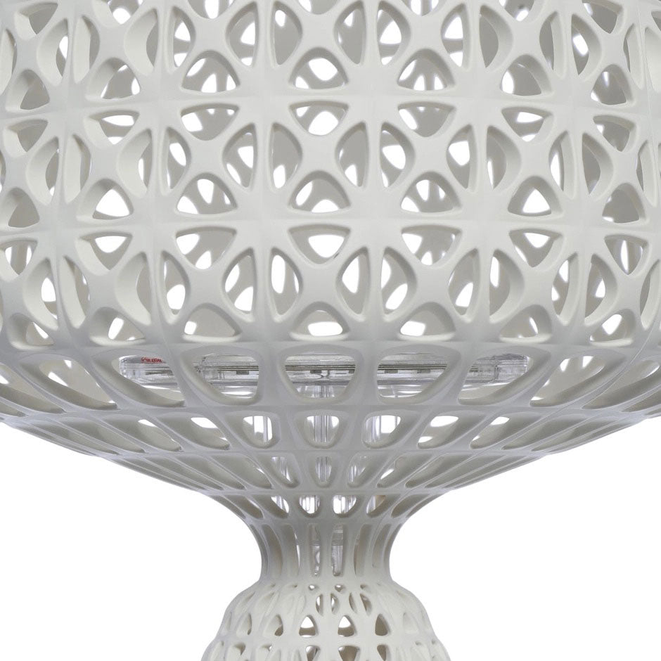 KARTELL Mini Kabuki Lampada da Tavolo Bianco 70cm Policarbonato 2.0