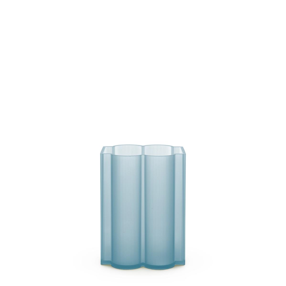 KARTELL Okra Vaso Basso 24x18cm Azzurro PMMA Riciclato