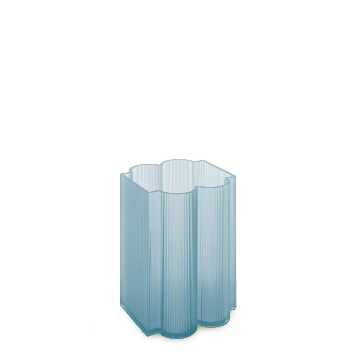 KARTELL Okra Vaso Basso 24x18cm Azzurro PMMA Riciclato