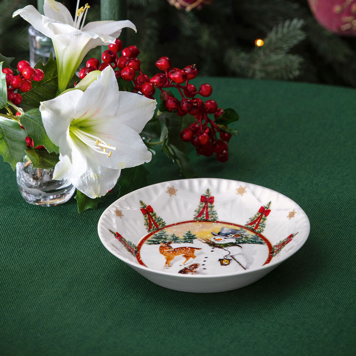 VILLEROY & BOCH Toy's Fantasy Ciotola Coppa Pupazzo di Neve 16,5cm Porcellana Tavola di Natale