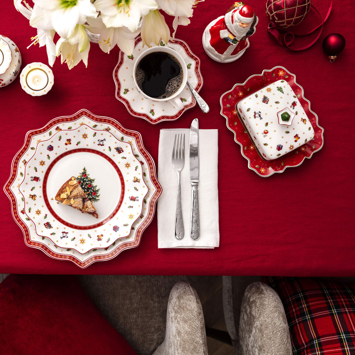 VILLEROY & BOCH Toy's Delight Burriera 12,5x15,5x6cm Porcellana Tavola di Natale