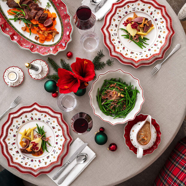 VILLEROY & BOCH Toy's Delight Salsiera con Piattino 250ml Porcellana Tavola di Natale