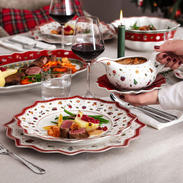 VILLEROY & BOCH Toy's Delight Salsiera con Piattino 250ml Porcellana Tavola di Natale