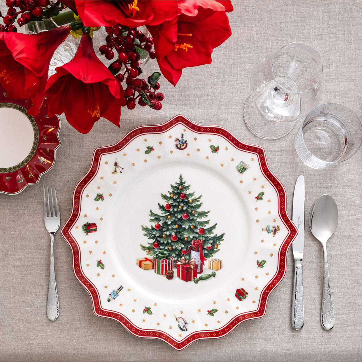 VILLEROY & BOCH Toy's Delight Servizio Tavola Set di Posate 30 Pezzi Acciaio Inox Tavola di Natale