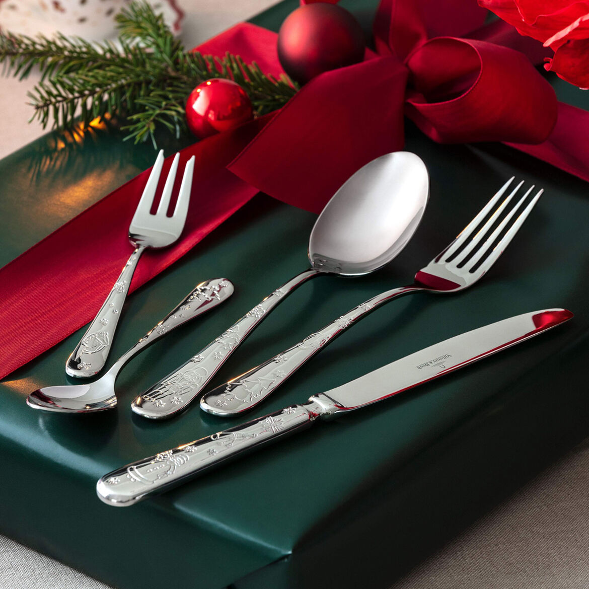 VILLEROY & BOCH Toy's Delight Servizio Tavola Set di Posate 30 Pezzi Acciaio Inox Tavola di Natale