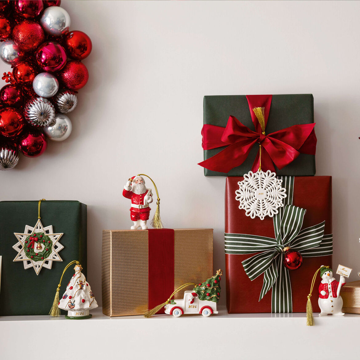 VILLEROY & BOCH Annual Ornaments 2024 Addobbo Albero di Natale 10cm Porcellana