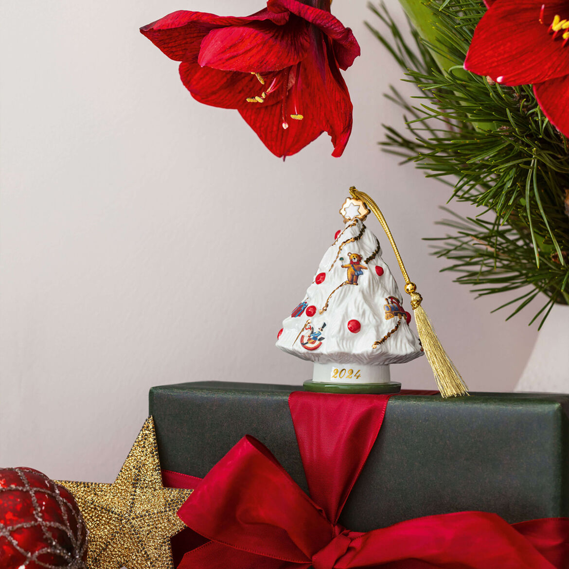 VILLEROY & BOCH Annual Ornaments 2024 Addobbo Albero di Natale 10cm Porcellana