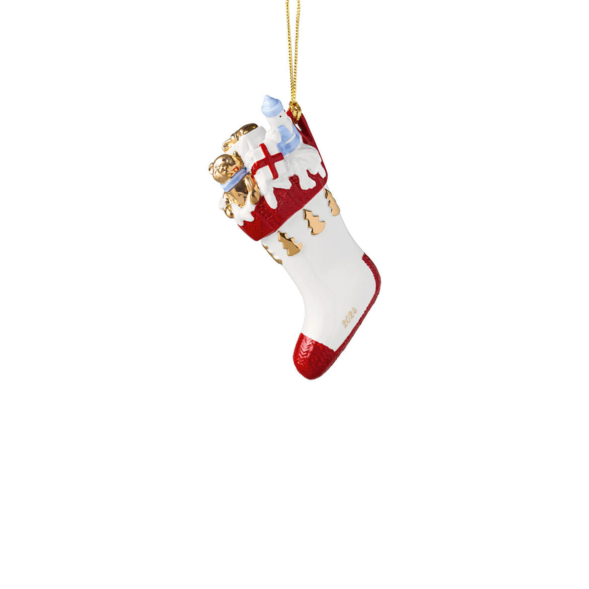 VILLEROY & BOCH Annual Ornaments 2024 Addobbo per Albero di Natale Stivale 13cm Porcellana