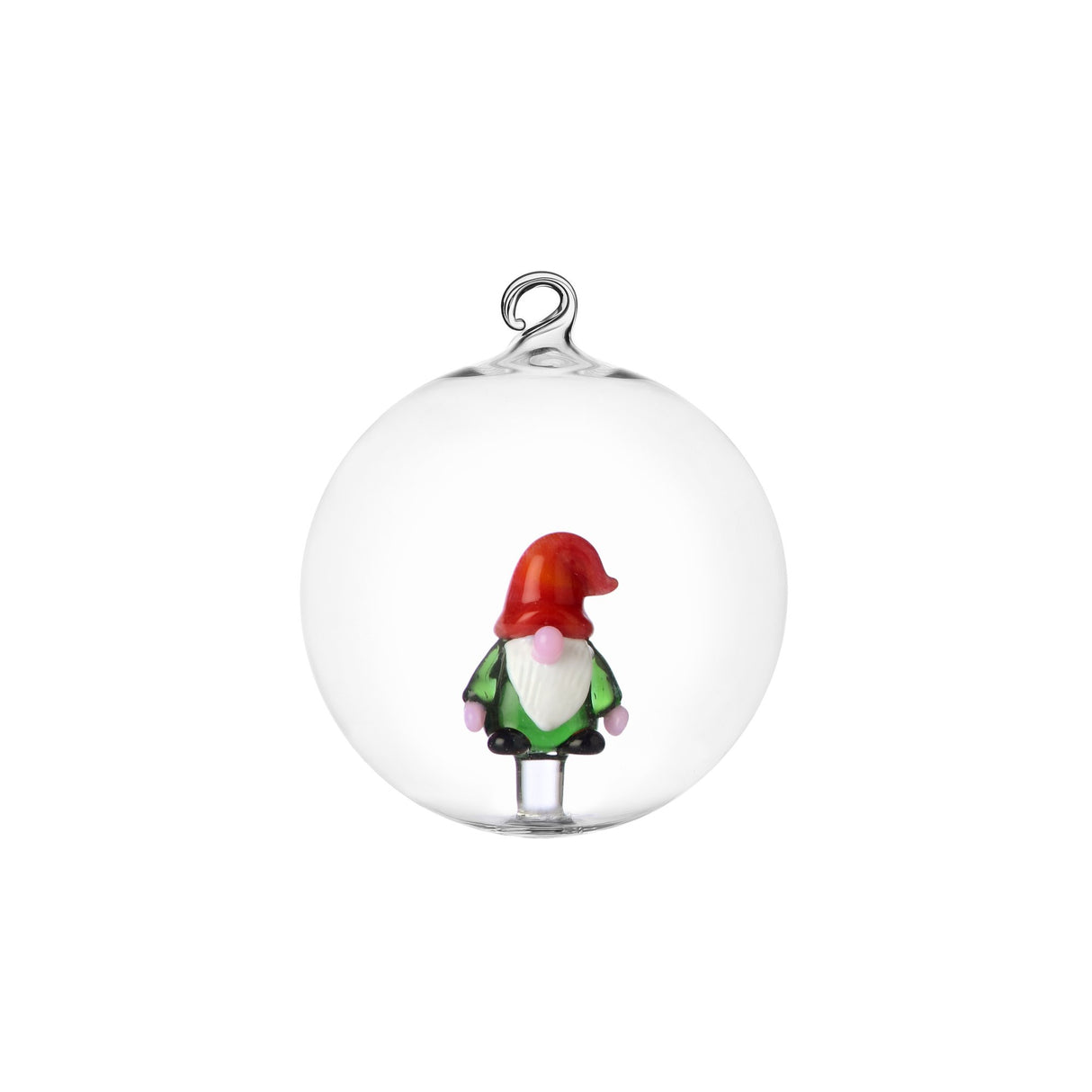 ICHENDORF Christmas Tales Pallina di Natale Gnomo 8cm Vetro Borosilicato