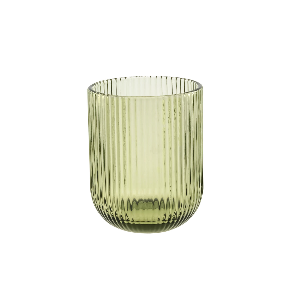 ROSE & TULIPANI Twisty Bicchiere Acqua Set 6 Pezzi 260ml Verde Vetro