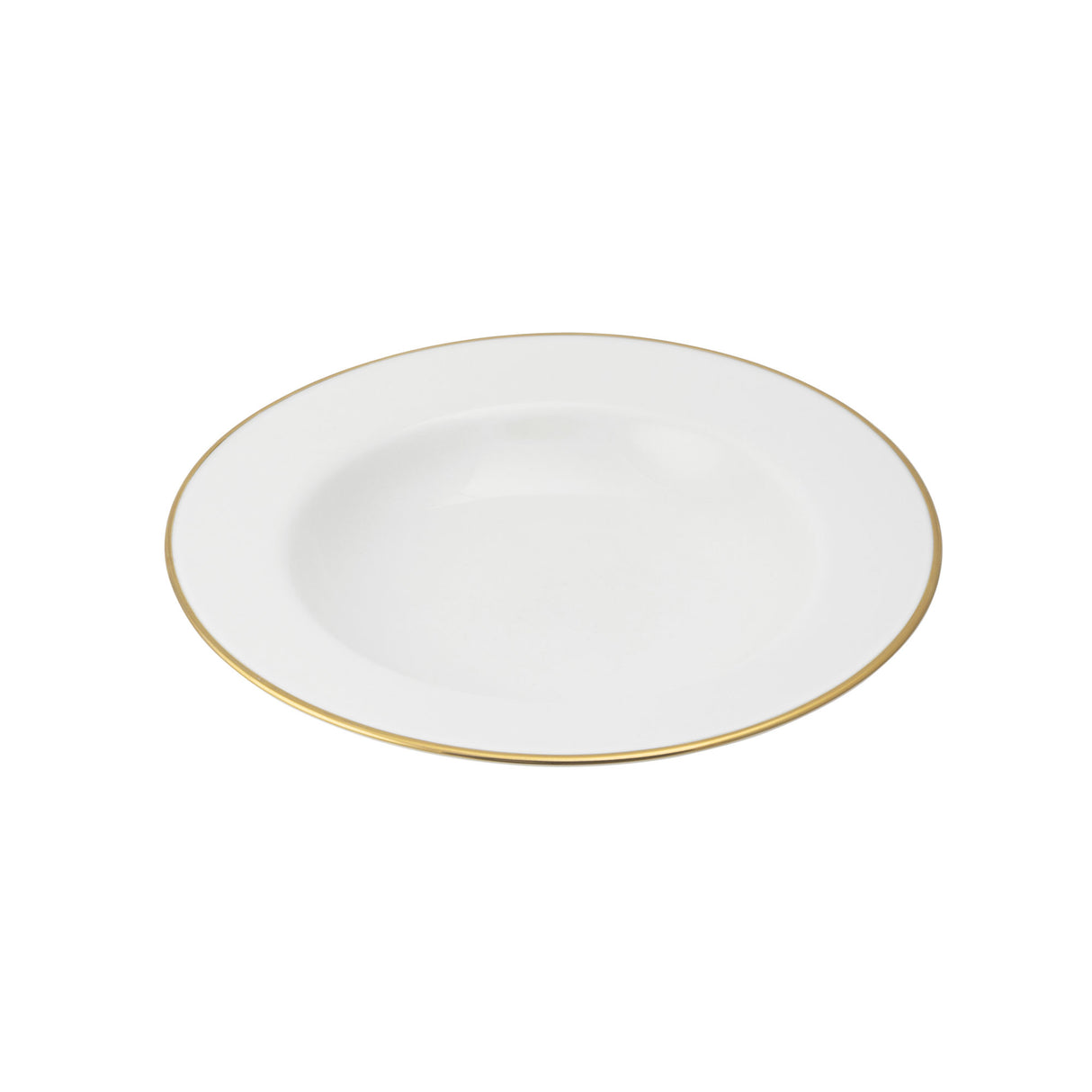 LA PORCELLANA BIANCA Maestà Set 6 Piatti Fondi con Falda Filo Oro 23cm Porcellana