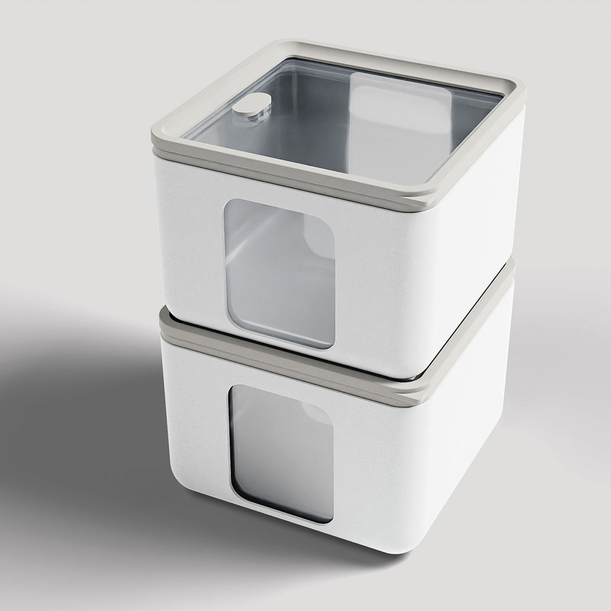 BLIM PLUS Peek Box Contenitore Quadro 2 Pezzi 10x13cm Arctic White Bianco Made in Italy 100% Riciclabile