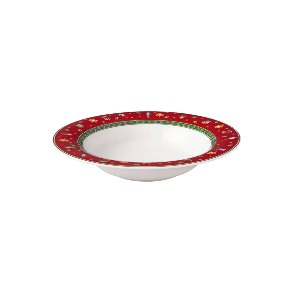 VILLEROY & BOCH Toy's Delight Specials Piatto Fondo Set 6 Pezzi Rosso Rotondo 23cm Tavola Natale