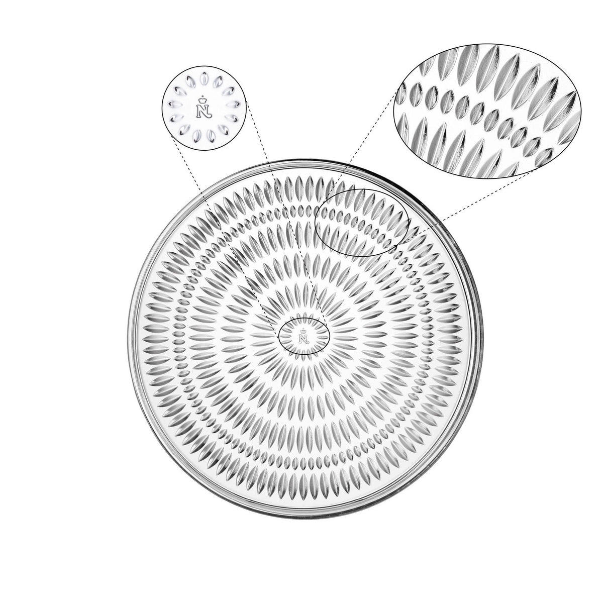 NACHTMANN Ethno Piatto Dolce Dessert Set 2 Pezzi 22cm Cristallo