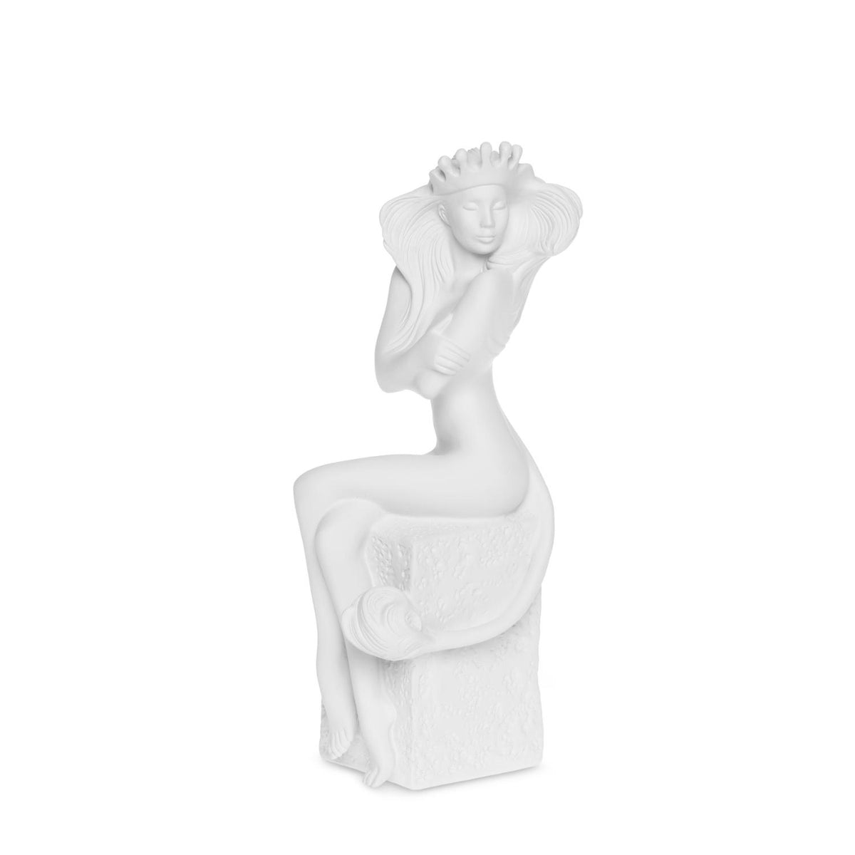 CHRISTEL by Sommer Figura Statuetta Zodiaco Leone 24cm Bianco Porcellana