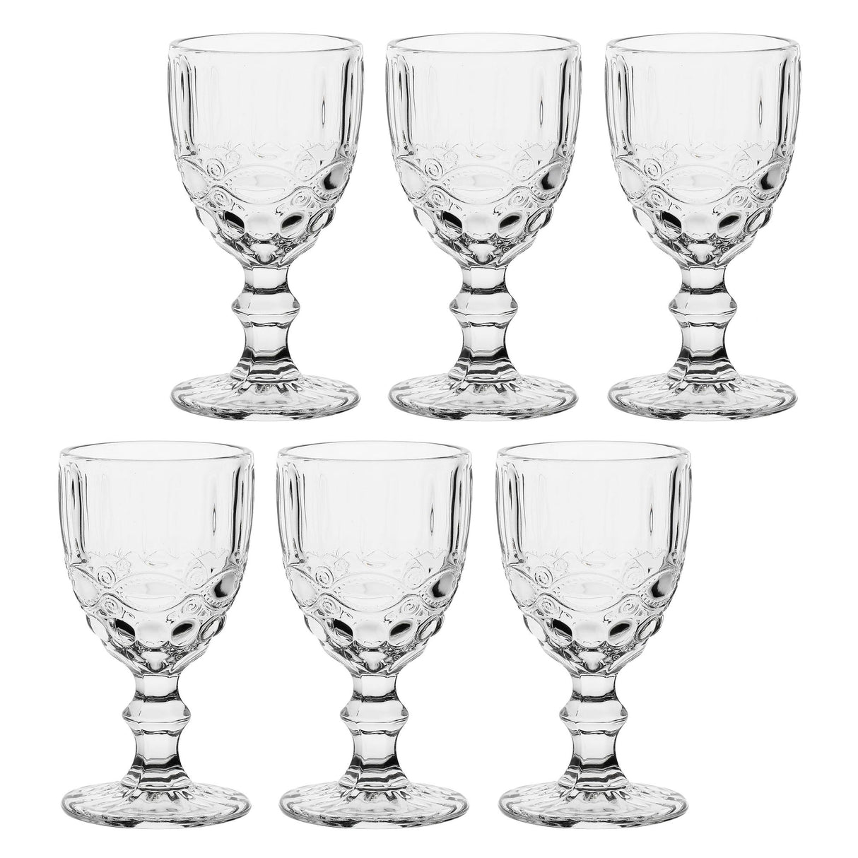 LA PORCELLANA BIANCA Barberino Set 6 Pezzi Calice Bicchiere 250ml Vetro