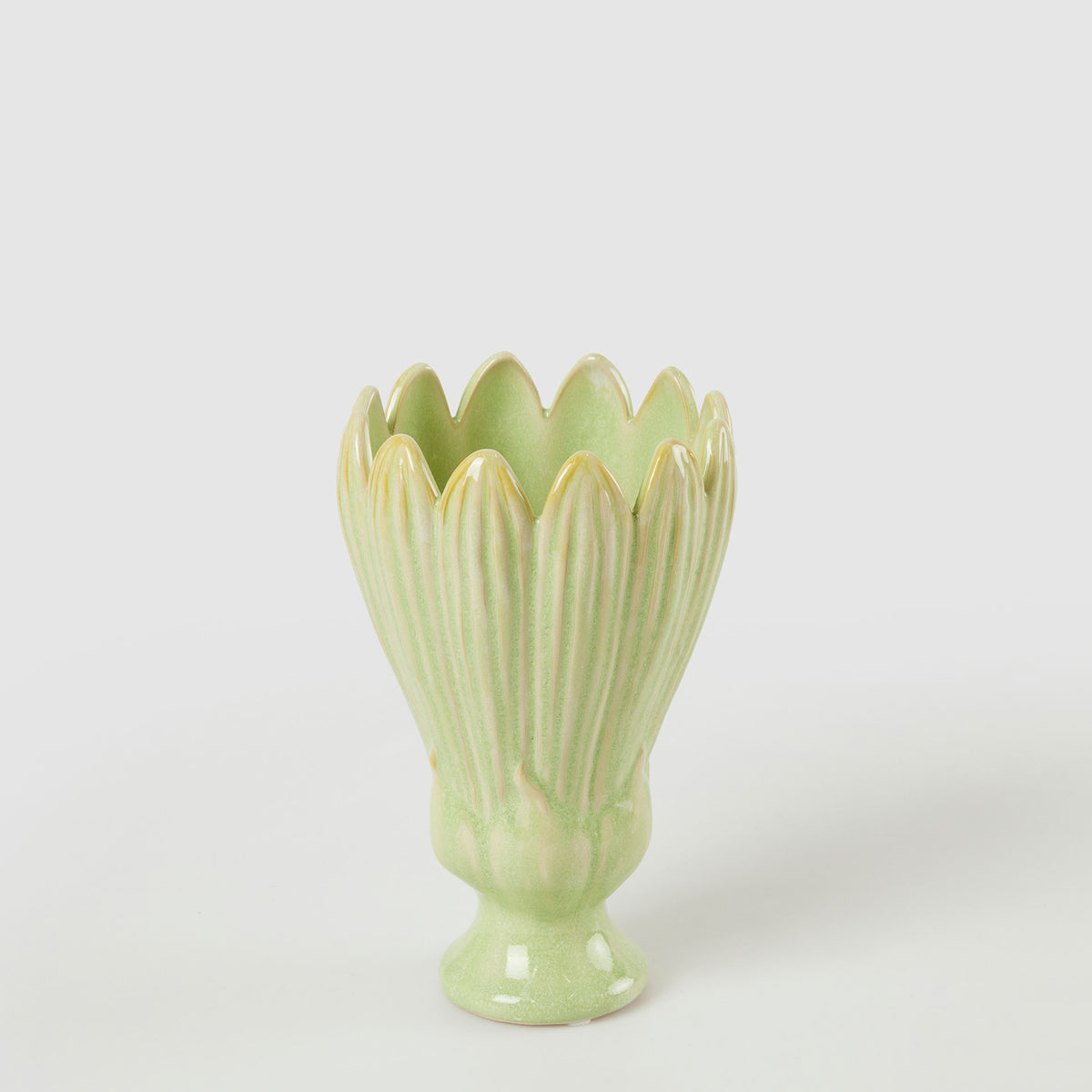 EDG Enzo De Gasperi Vaso Freaky Tulipano 21x13,5cm Verde Ceramica