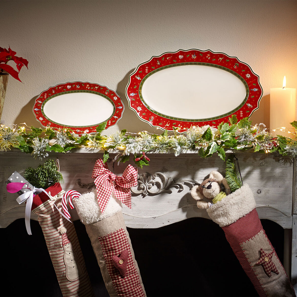 VILLEROY & BOCH Toy's Delight Oval Christmas Table Serving Plate 39cm