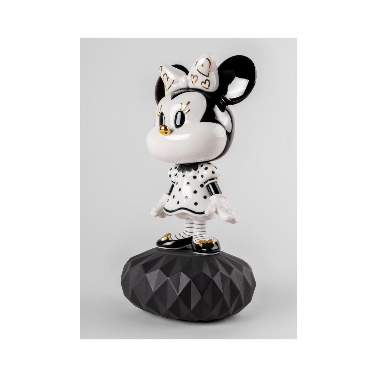 Lladró Scultura Minnie in Black And White 31x17cm Porcellana