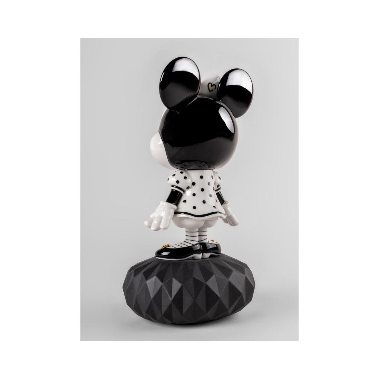 Lladró Scultura Minnie in Black And White 31x17cm Porcellana