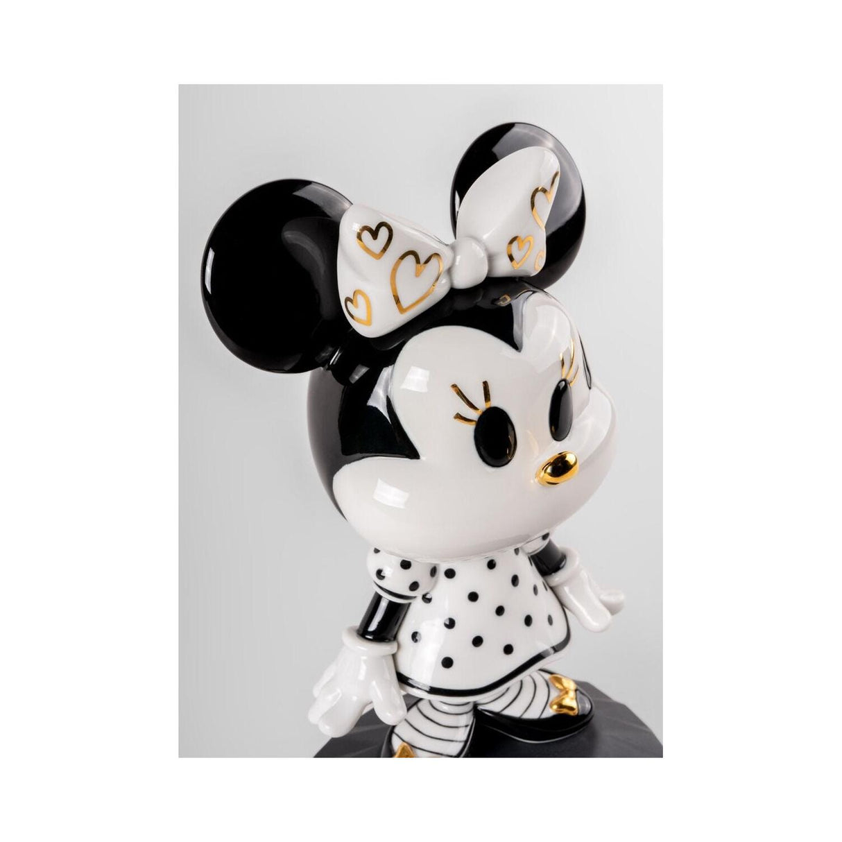 Lladró Scultura Minnie in Black And White 31x17cm Porcellana