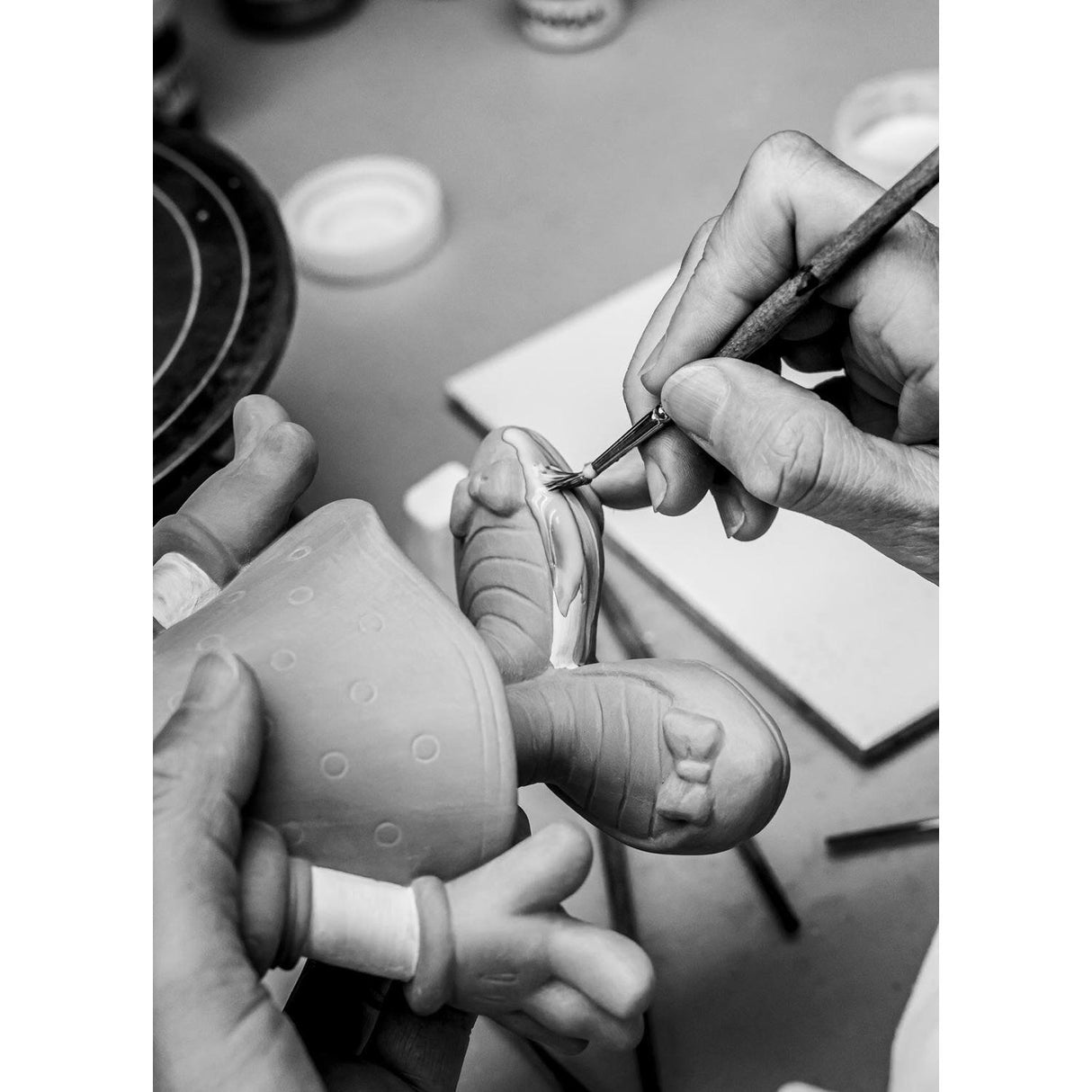 LLADRO' Scultura Minnie in Black And White 31x17cm Porcellana