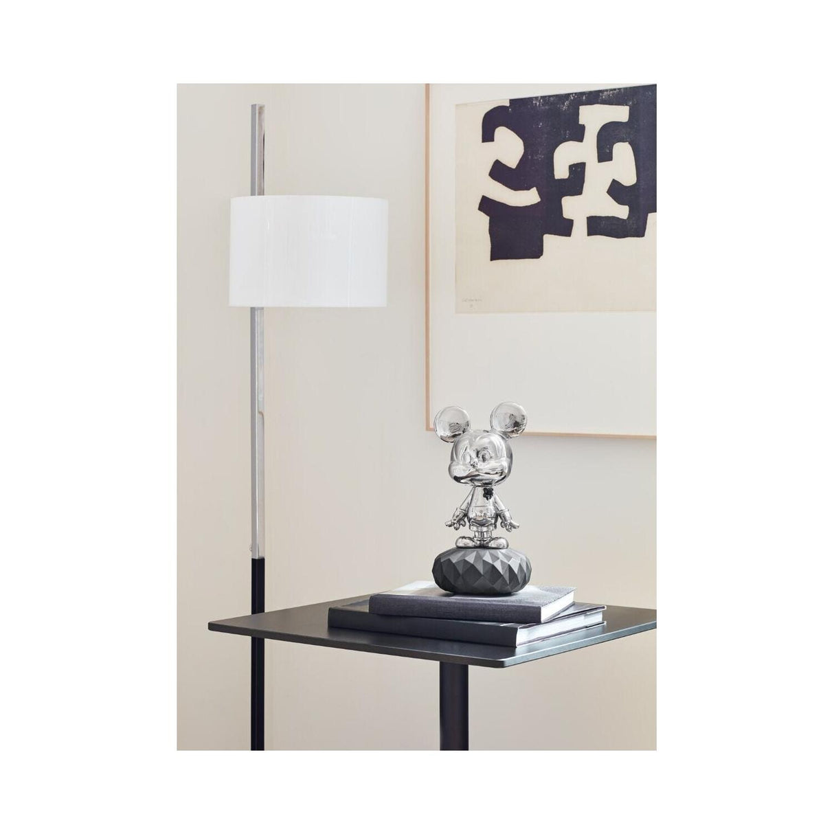 LLADRO' Scultura Mickey Mouse Platinum 31x17cm Porcellana