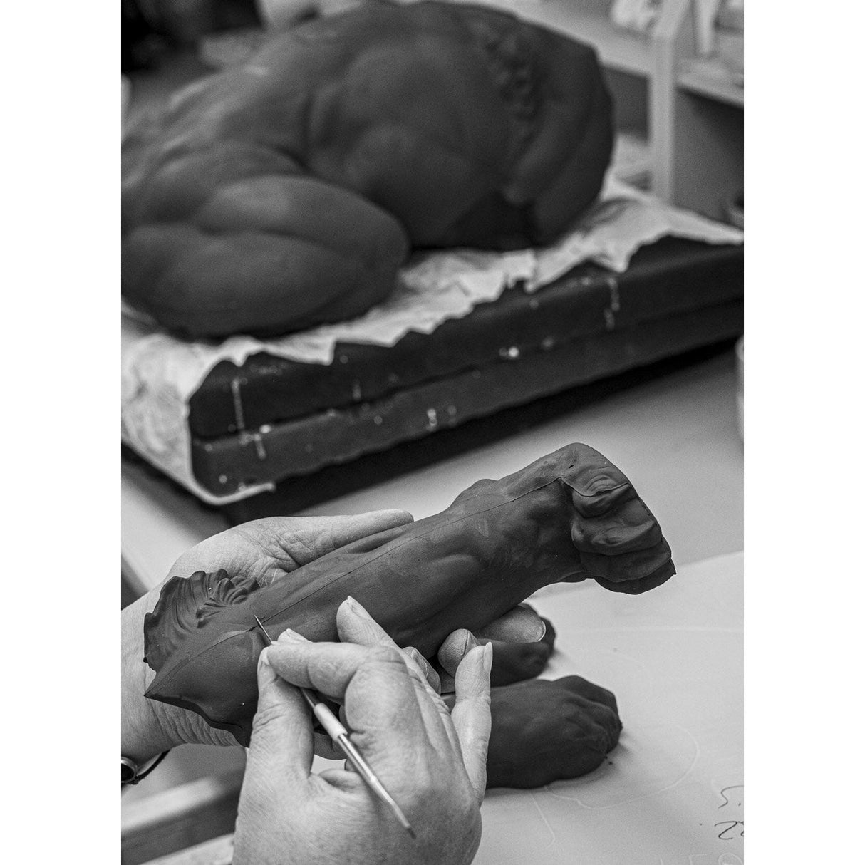 Lladró Scultura Leone Maestoso 43x25cm Porcellana