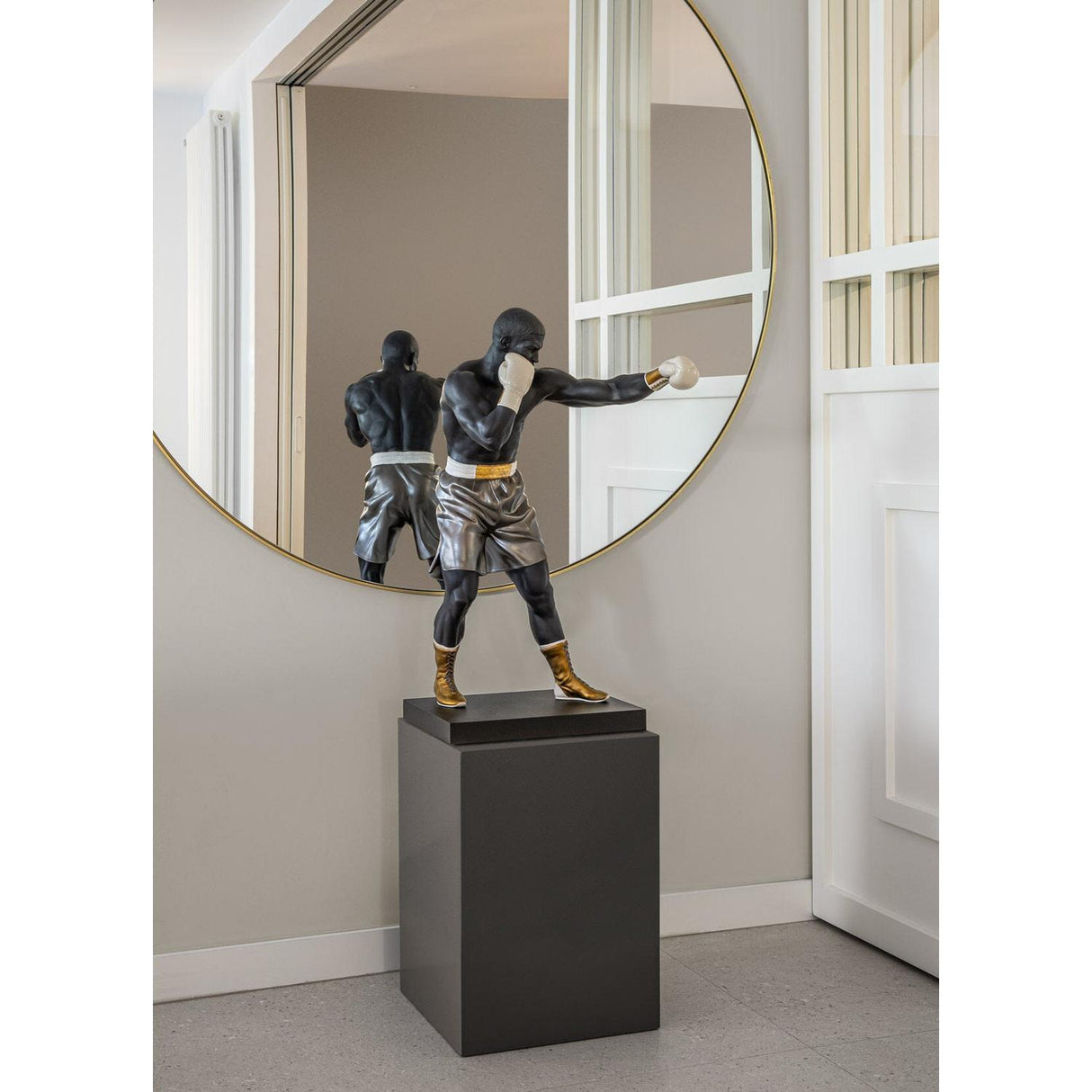 Lladró Scultura Boxer 61x35cm Porcellana