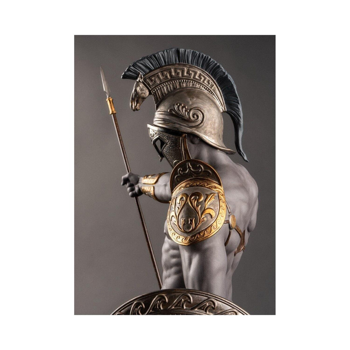 LLADRO' Scultura Spartano 71x44cm Porcellana