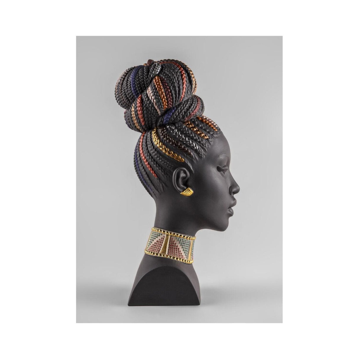 Lladró Scultura Colori Africani 39x15cm Porcellana